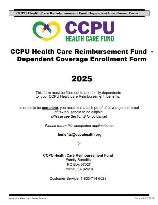 CCPU Dependent Coverage From 2025 English